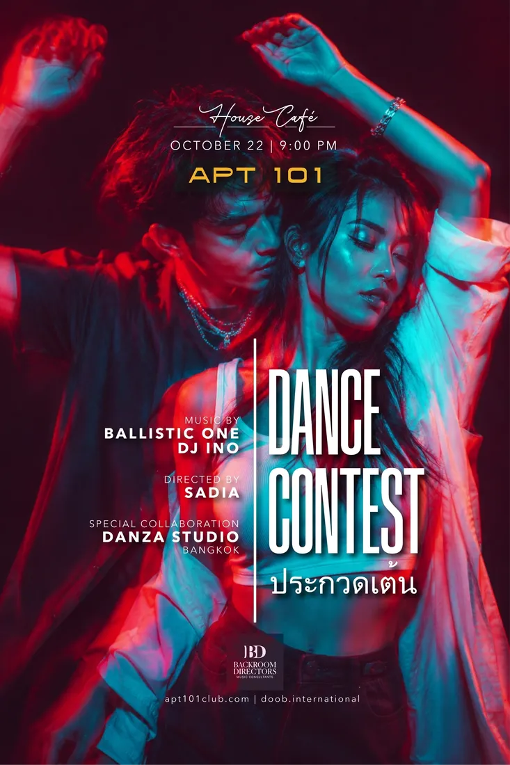House Café at APT 101 Bangkok, dance contest poster