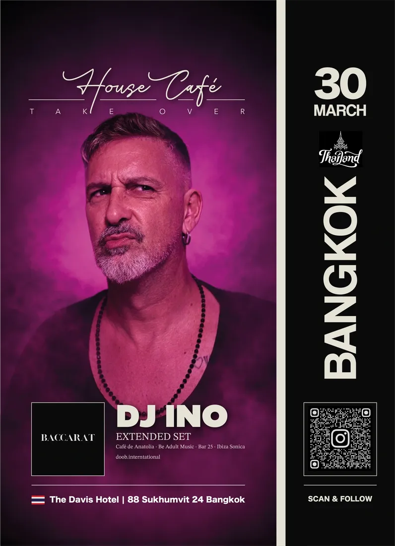House Café flyer: March 30, Baccarat, Bangkok