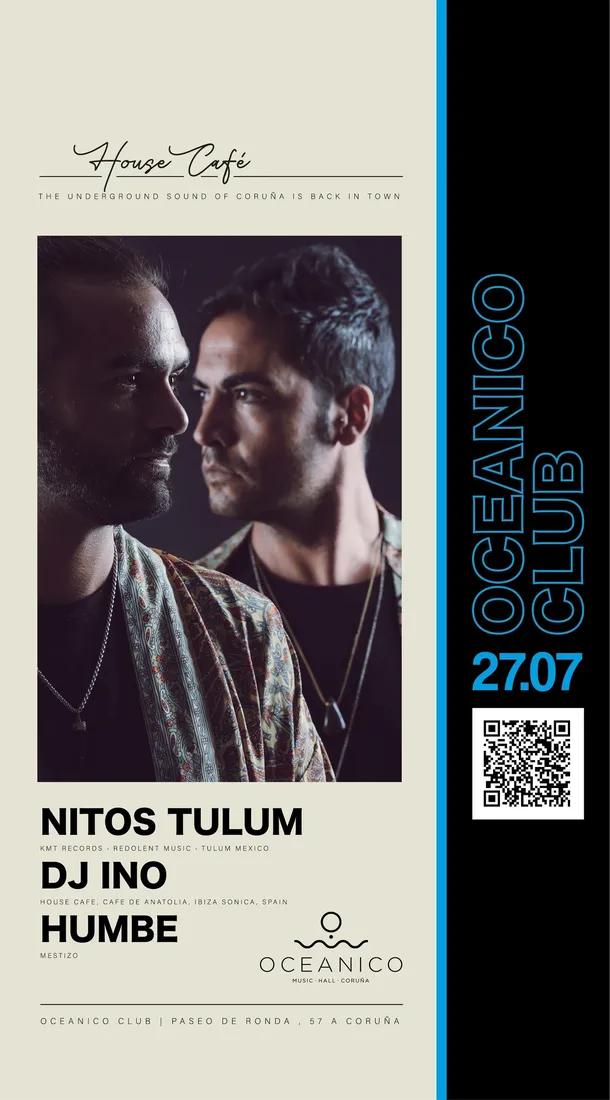 House Café flyer: Oceánico Club, A Coruña